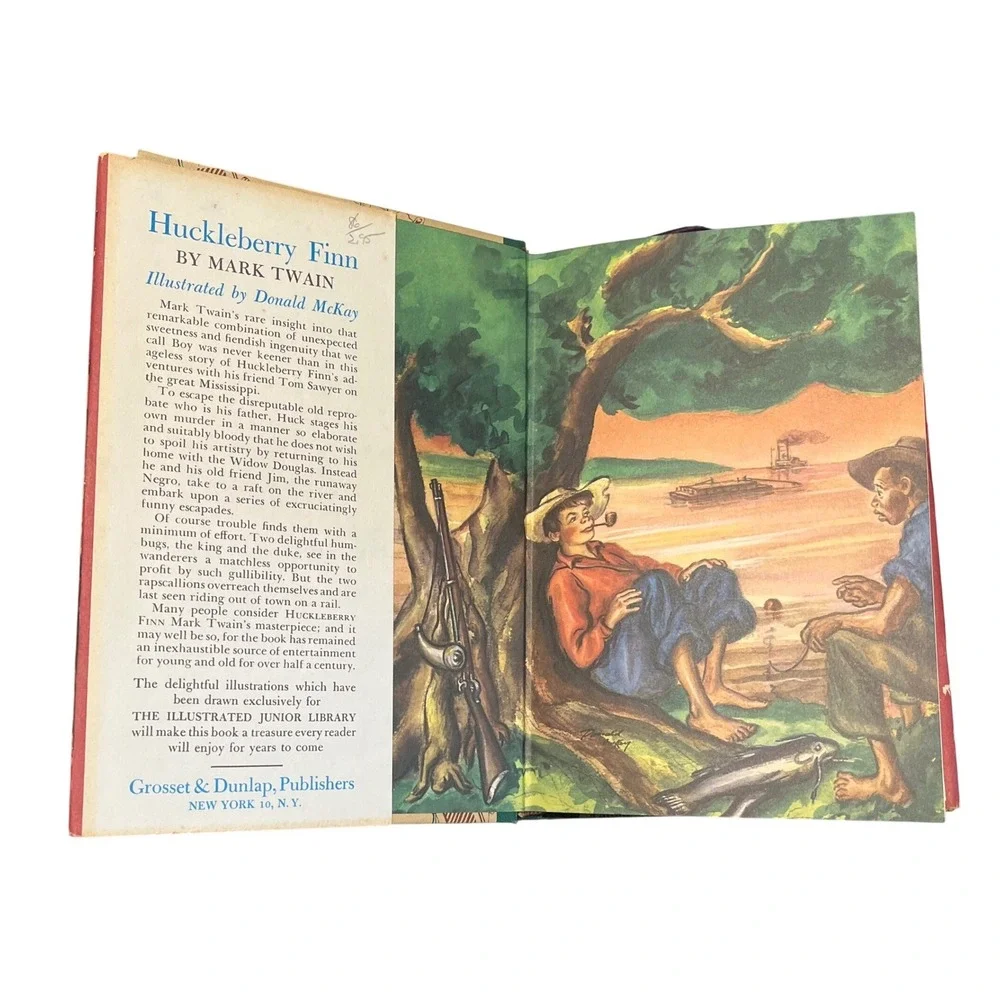 The Adventures of‎ Huckleberry Finn Mark Twain Illustrated Junior Library 1973